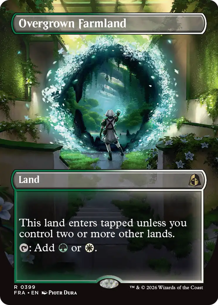 Overgrown Farmland (Borderless) [Reality Fracture] Magic: The Gathering