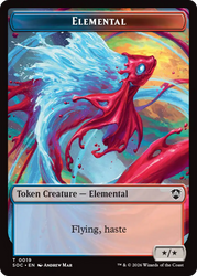 Elemental (0019) // Copy Double-Sided Token [Secrets of Strixhaven Commander Tokens] Magic: The Gathering