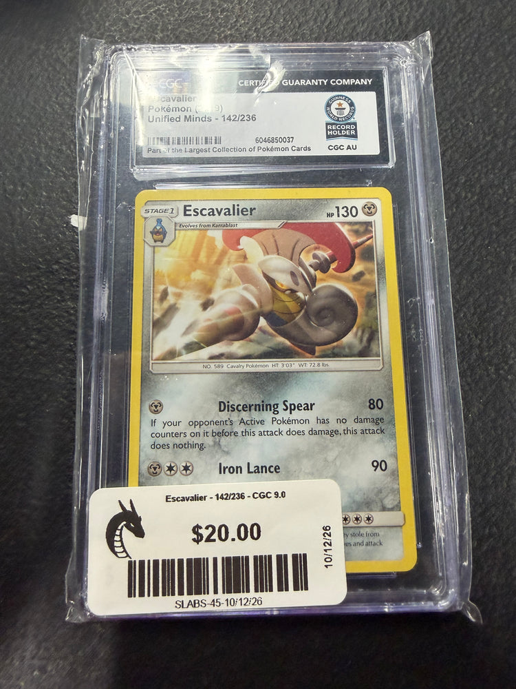 Escavalier - 142/236 - CGC 9.0 Mint -  (Rare) Pokemon