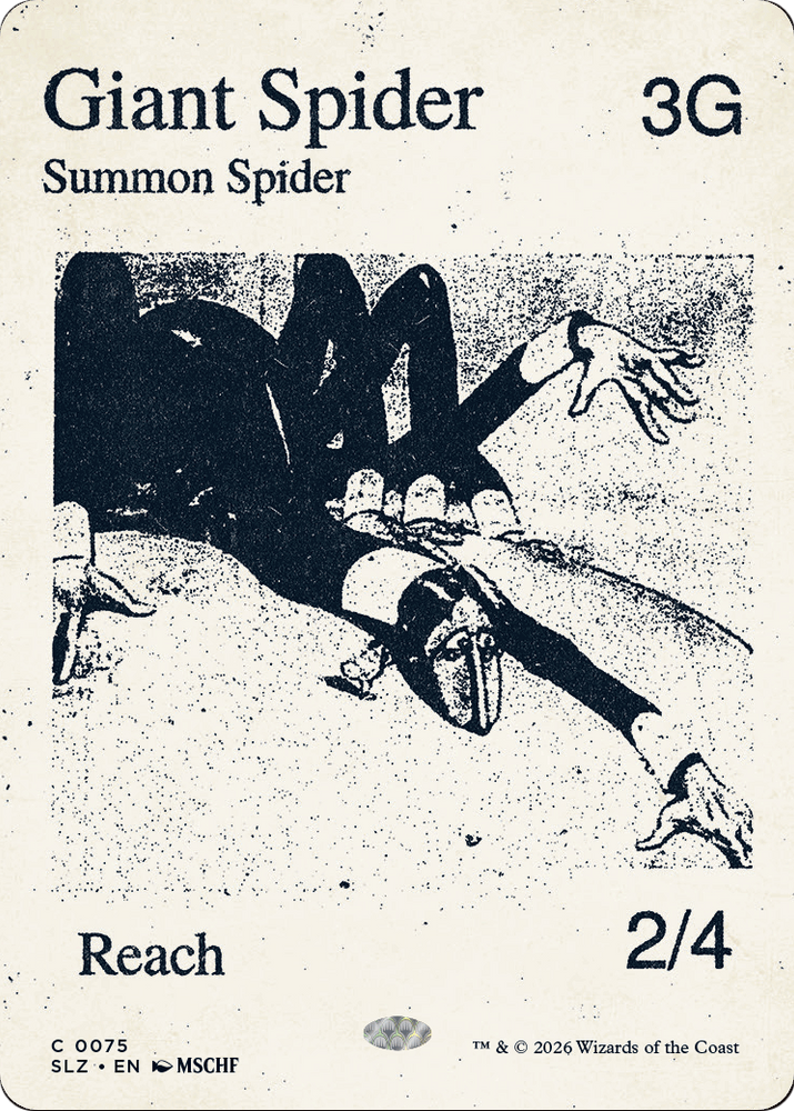 Giant Spider (0075) [Secret Lair x MSCHF: The Zeta Set] Magic: The Gathering