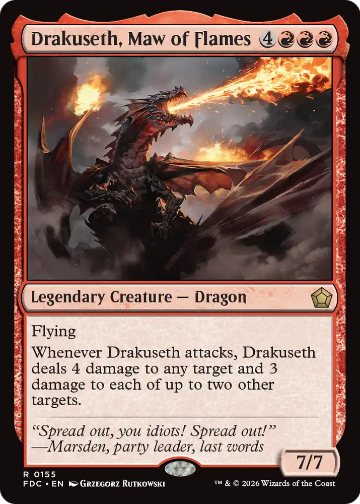 Drakuseth, Maw of Flames [Foundations Commander] Magic: The Gathering