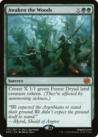 Awaken the Woods (Promo Pack) [The Brothers' War Promos] Magic: The Gathering