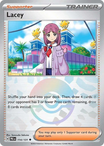 Lacey (114/131) (Poke Ball Pattern) [Scarlet & Violet: Prismatic Evolutions] Pokémon