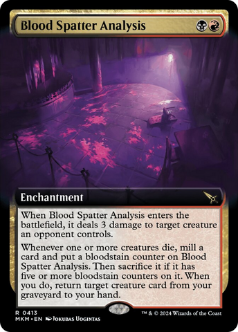 Blood Spatter Analysis (Extended Art) [Murders at Karlov Manor] Magic: The Gathering