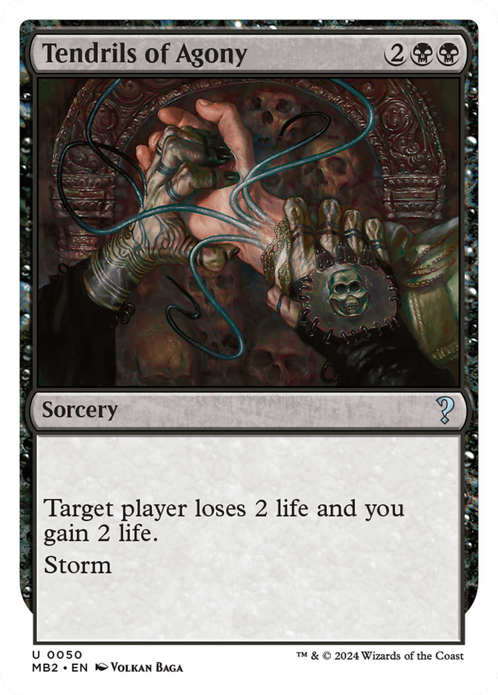 Tendrils of Agony (White Border) [Mystery Booster 2] Magic: The Gathering
