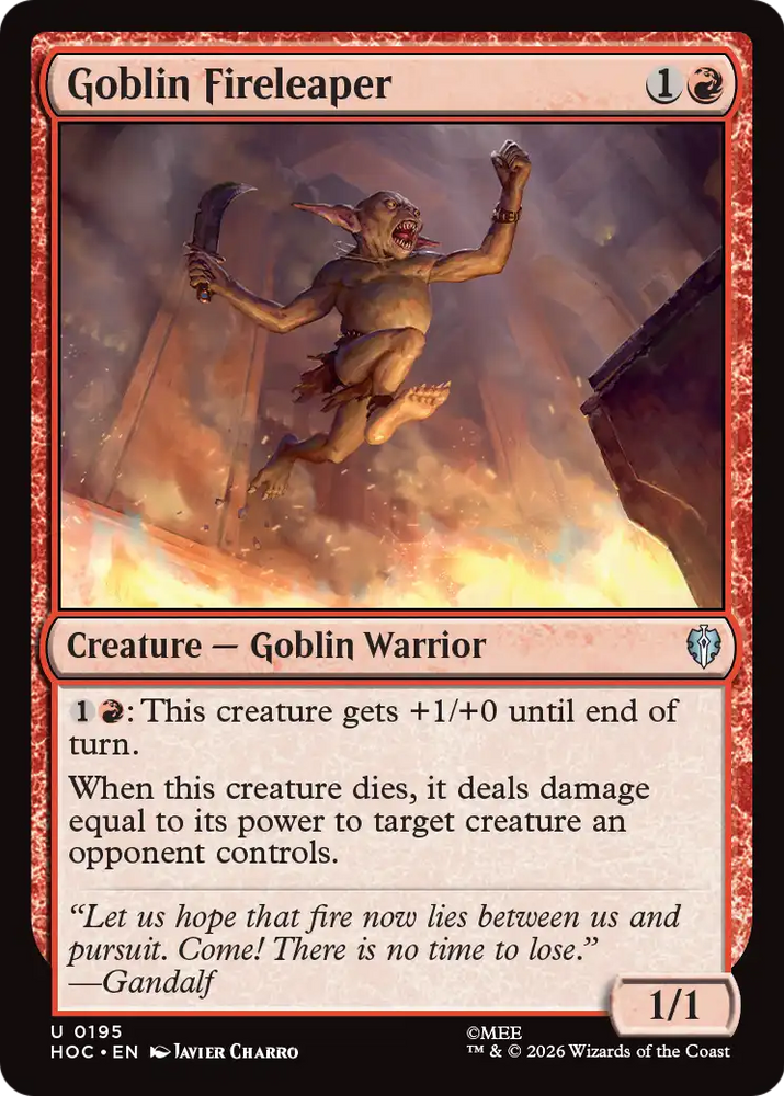 Goblin Fireleaper [The Hobbit: Eternal-Legal] Magic: The Gathering