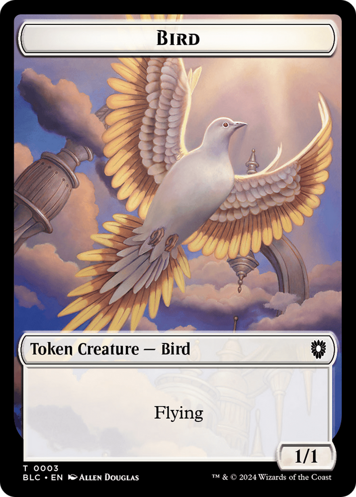 Storm Crow // Bird (003) Double-Sided Token [Bloomburrow Commander Tokens] Magic: The Gathering