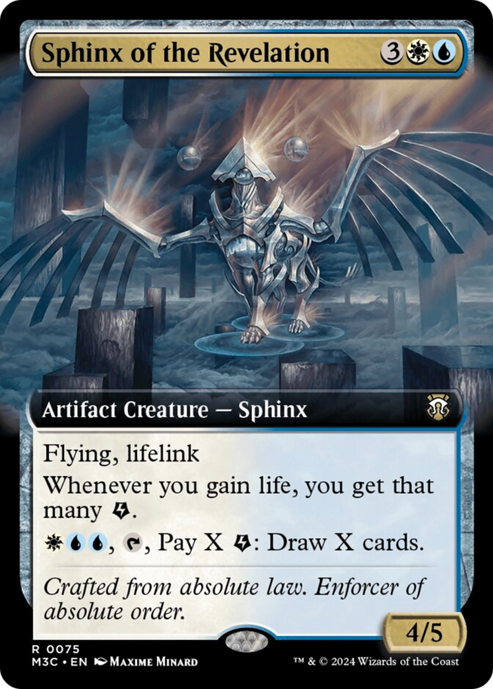 Sphinx of the Revelation (Extended Art) (Ripple Foil) [Modern Horizons 3 Commander] Magic: The Gathering