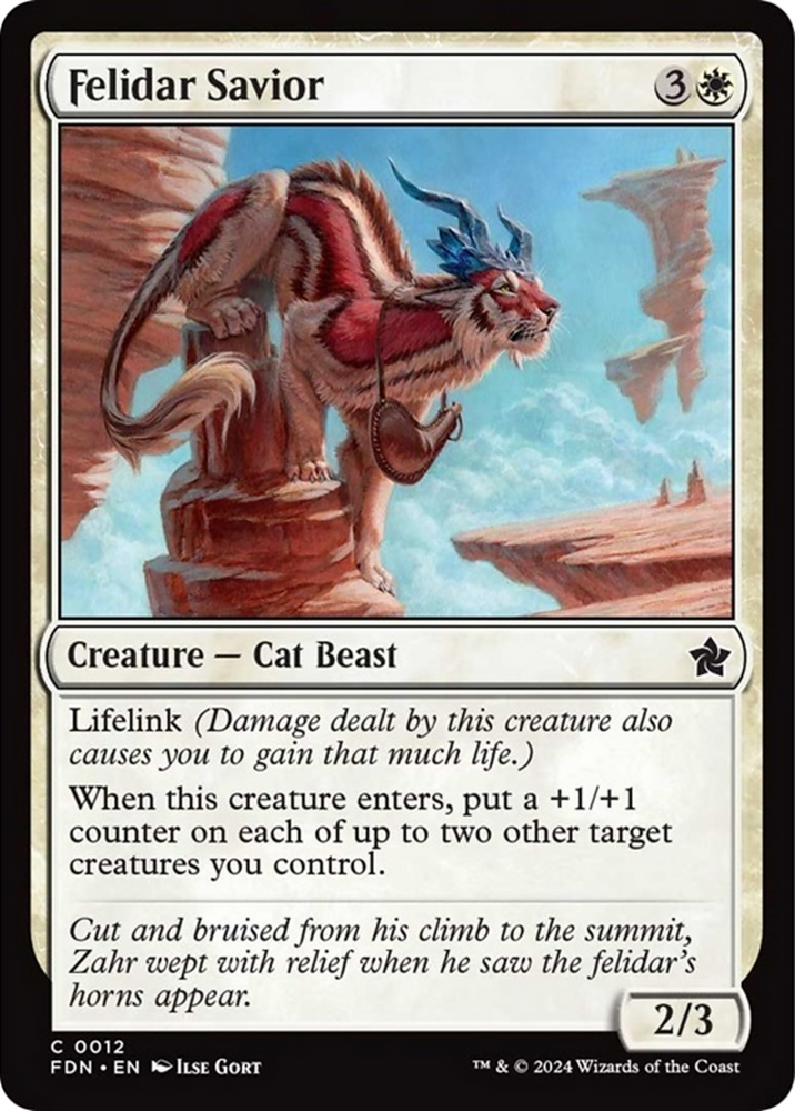 Felidar Savior [Foundations] Magic: The Gathering
