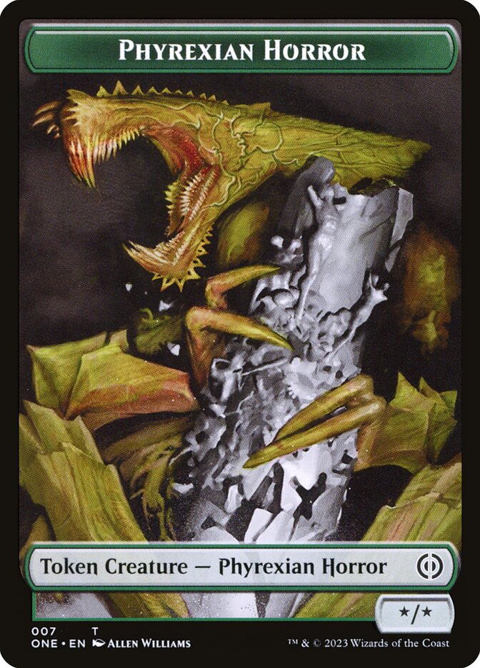 Phyrexian Goblin // Phyrexian Horror Double-Sided Token [Phyrexia: All Will Be One Tokens] Magic: The Gathering