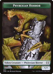 Phyrexian Goblin // Phyrexian Horror Double-Sided Token [Phyrexia: All Will Be One Tokens] Magic: The Gathering