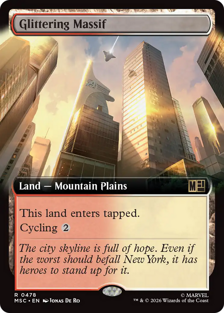 Glittering Massif (Extended Art) [Marvel Super Heroes Commander] Magic: The Gathering
