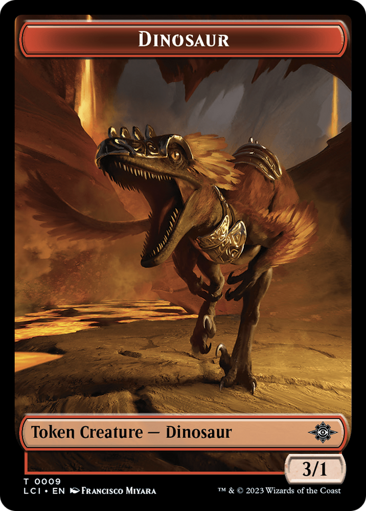 Dinosaur Token (0009) [The Lost Caverns of Ixalan Tokens] Magic: The Gathering