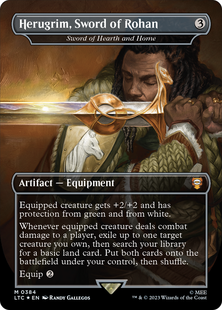 Herugrim, Sword of Rohan - Sword of Hearth and Home (Surge Foil Realms and Relics) [The Lord of the Rings: Tales of Middle-Earth Commander] Magic: The Gathering
