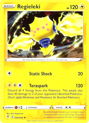 Regieleki (060/203) (Cosmos Holo) [Sword & Shield: Evolving Skies] Pokémon