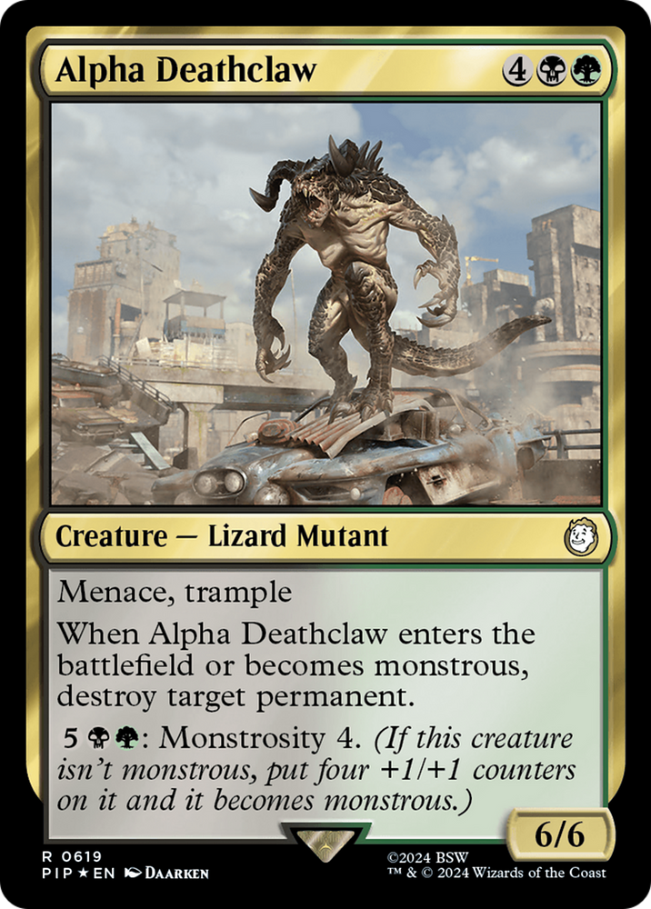 Alpha Deathclaw (Surge Foil) [Fallout] Magic: The Gathering