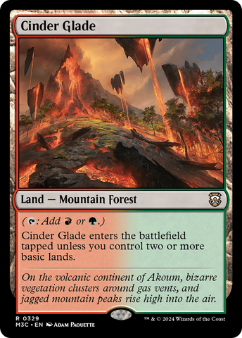 Cinder Glade (Ripple Foil) [Modern Horizons 3 Commander] Magic: The Gathering