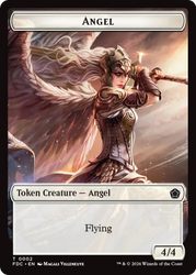 Angel (0001) // Angel (0002) Double-Sided Token [Foundations Commander Tokens] Magic: The Gathering