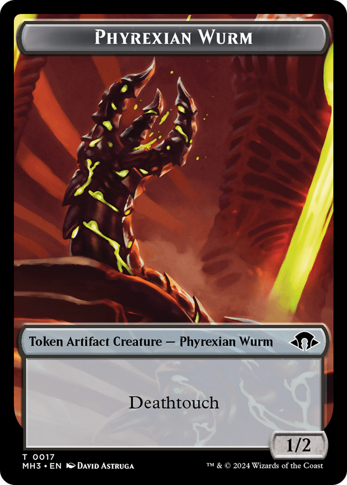 Phyrexian Wurm (0017) // Energy Reserve Double-Sided Token [Modern Horizons 3 Tokens] Magic: The Gathering