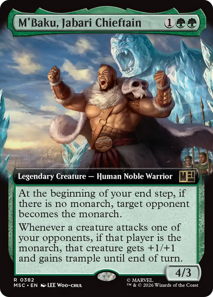 M'Baku, Jabari Chieftain (Extended Art) [Marvel Super Heroes Commander] Magic: The Gathering
