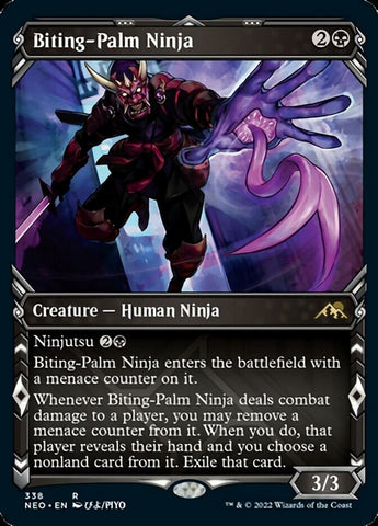 Biting-Palm Ninja (Showcase Ninja) [Kamigawa: Neon Dynasty] Magic: The Gathering