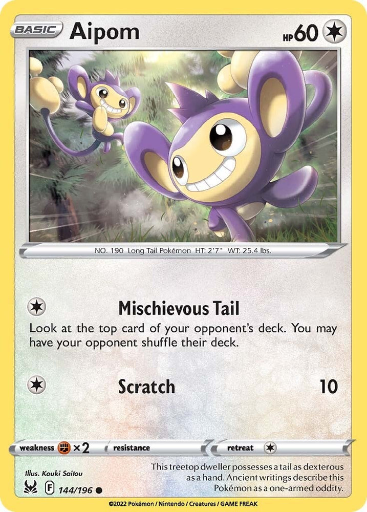 Aipom (144/196) [Sword & Shield: Lost Origin] Pokémon