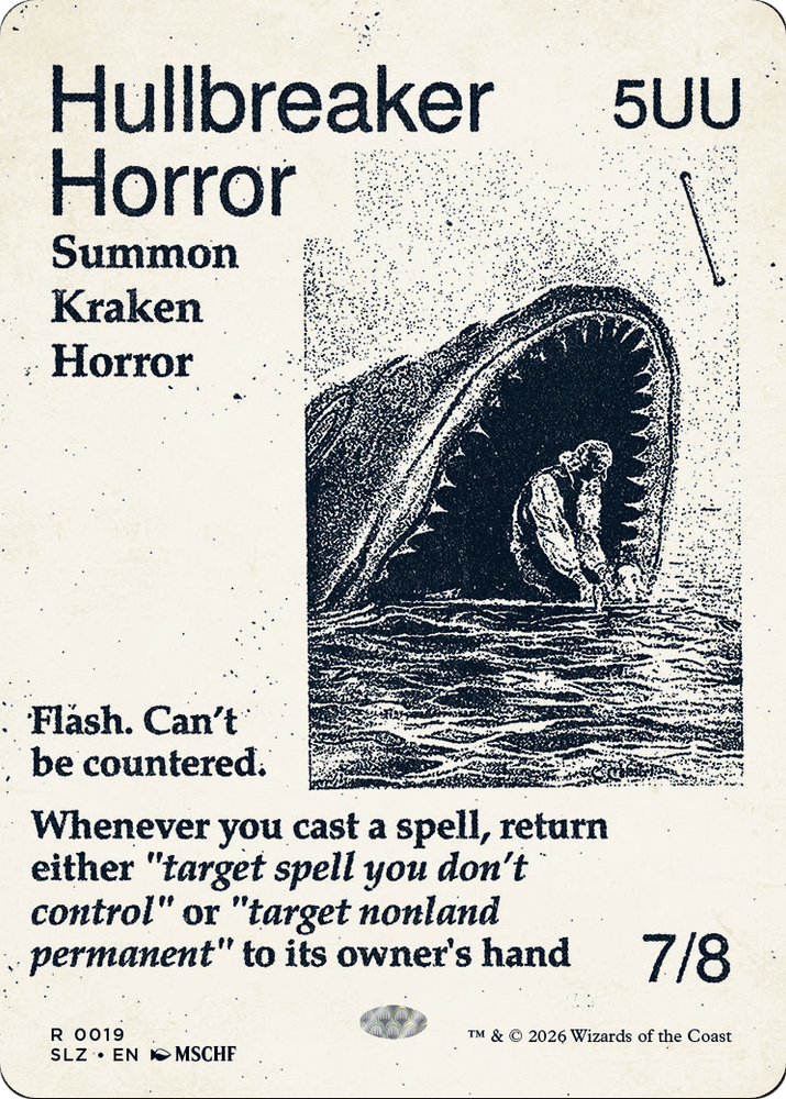 Hullbreaker Horror (0019) [Secret Lair x MSCHF: The Zeta Set] Magic: The Gathering