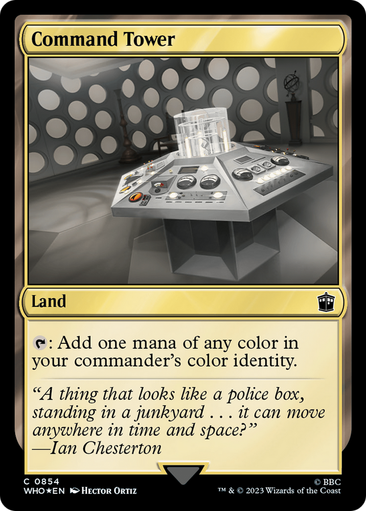 Command Tower (0854) (Surge Foil) [Doctor Who] Magic: The Gathering