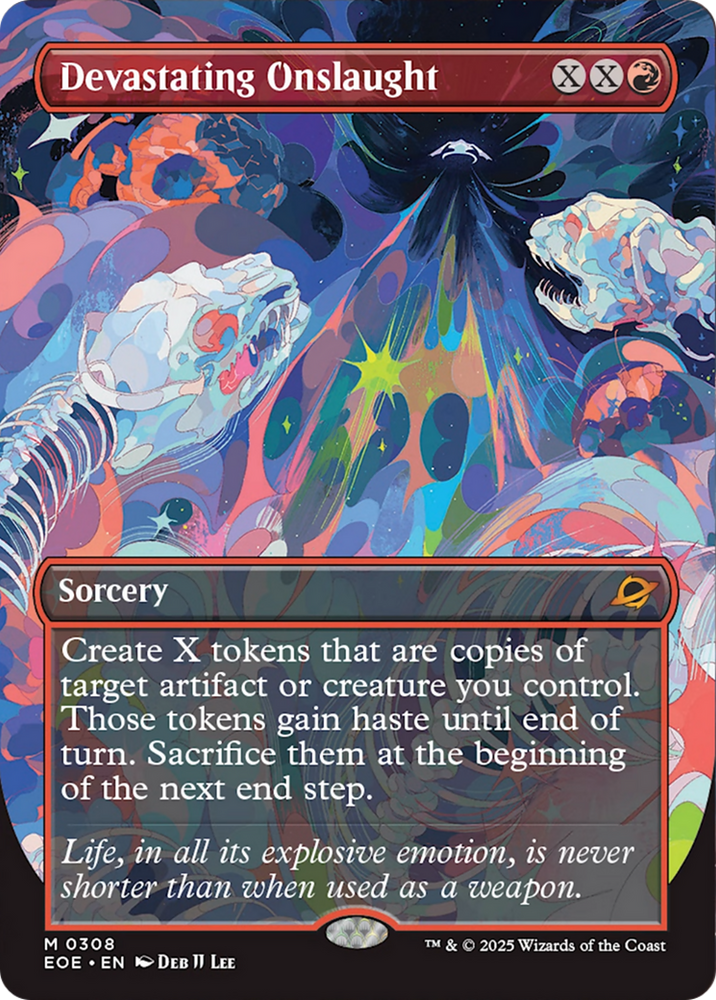 Devastating Onslaught (Borderless) [Edge of Eternities] Magic: The Gathering