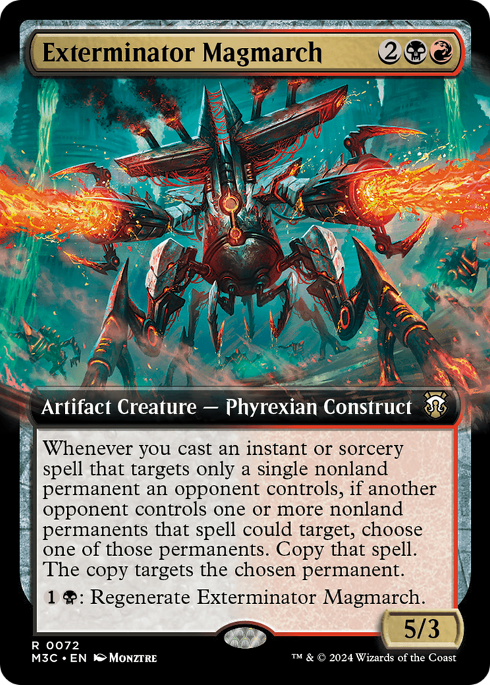 Exterminator Magmarch (Extended Art) (Ripple Foil) [Modern Horizons 3 Commander] Magic: The Gathering