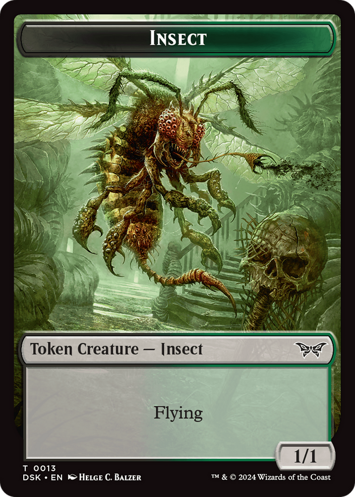Insect (0013) // Spider Double-Sided Token [Duskmourn: House of Horror Tokens] Magic: The Gathering