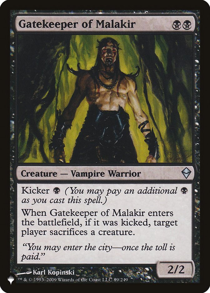 Gatekeeper of Malakir [The List] Magic: The Gathering