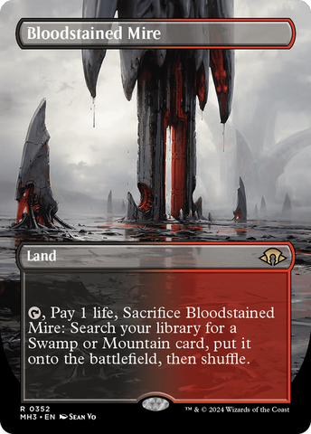 Bloodstained Mire (Borderless) [Modern Horizons 3] Magic: The Gathering