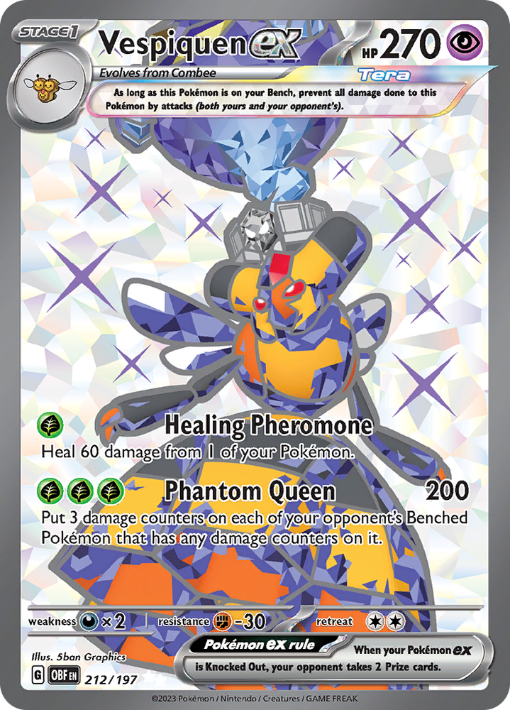 Vespiquen ex (212/197) [Scarlet & Violet: Obsidian Flames] Pokémon