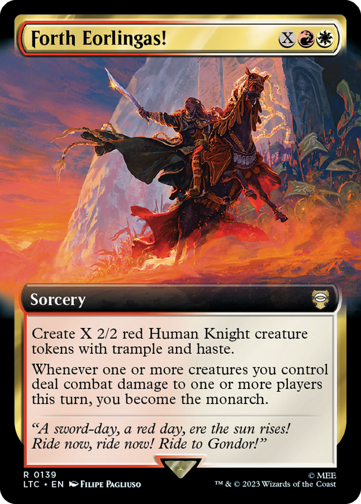 Forth Eorlingas! (Extended Art) [The Lord of the Rings: Tales of Middle-Earth Commander] Magic: The Gathering