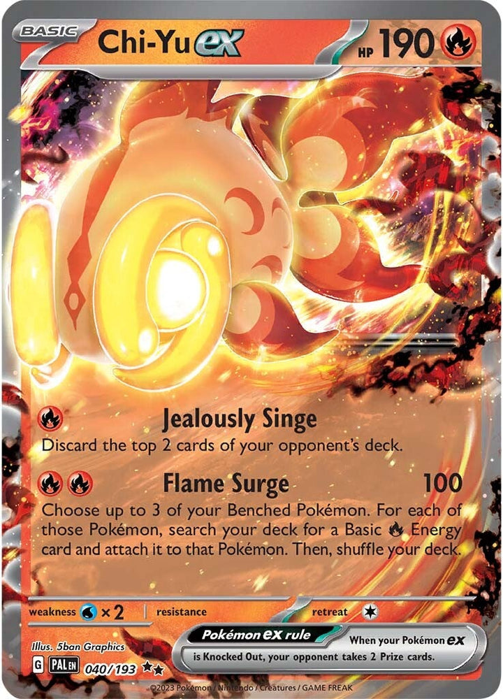 Chi-Yu ex (040/193) [Scarlet & Violet: Paldea Evolved] Pokémon