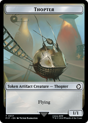 Junk // Thopter Double-Sided Token [Fallout Tokens] Magic: The Gathering