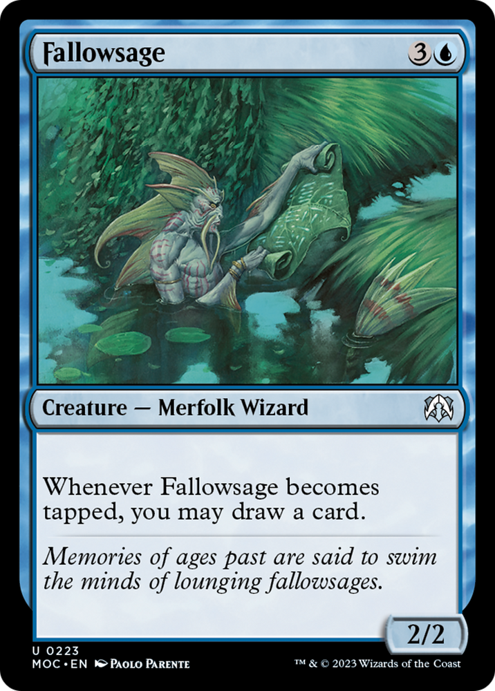 Fallowsage [March of the Machine Commander] Magic: The Gathering