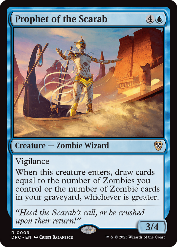 Prophet of the Scarab [Aetherdrift Commander] Magic: The Gathering