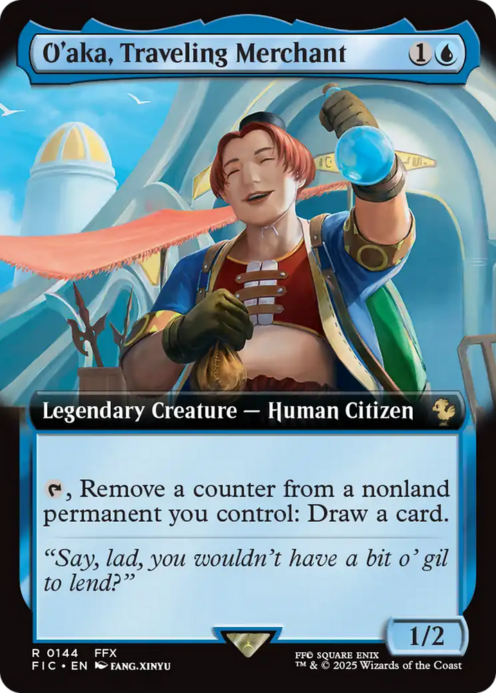 O'aka, Traveling Merchant (Extended Art) [FINAL FANTASY Commander] Magic: The Gathering