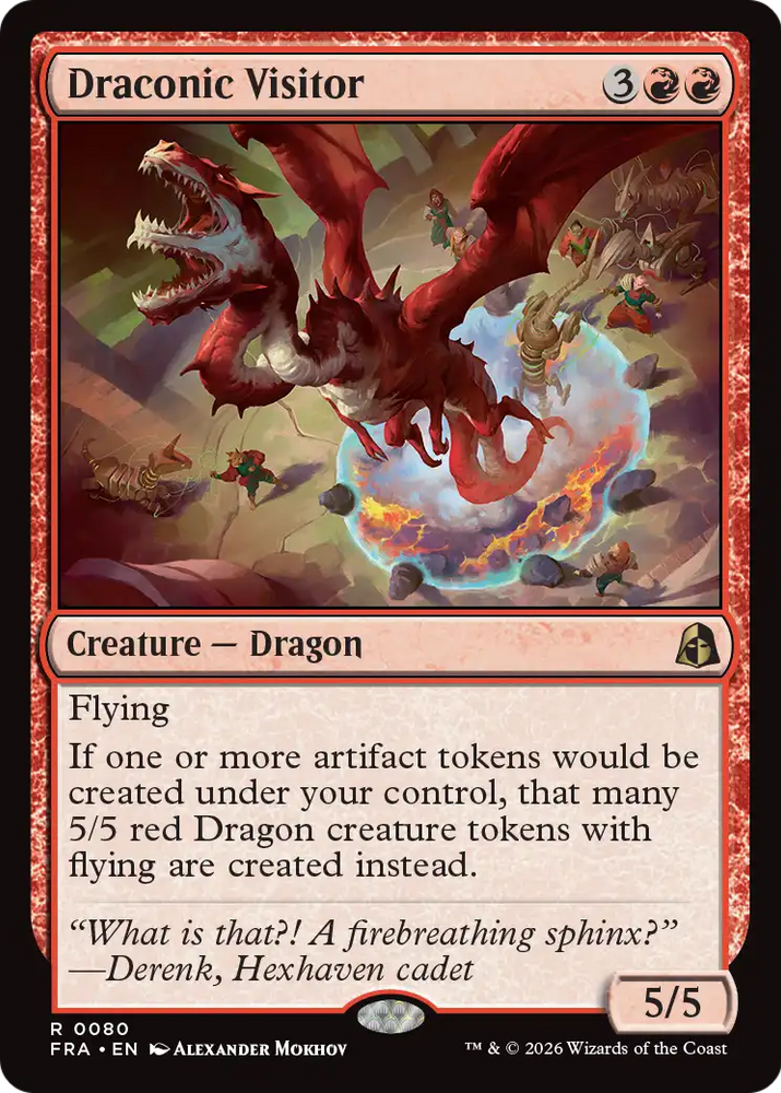Draconic Visitor [Reality Fracture] Magic: The Gathering