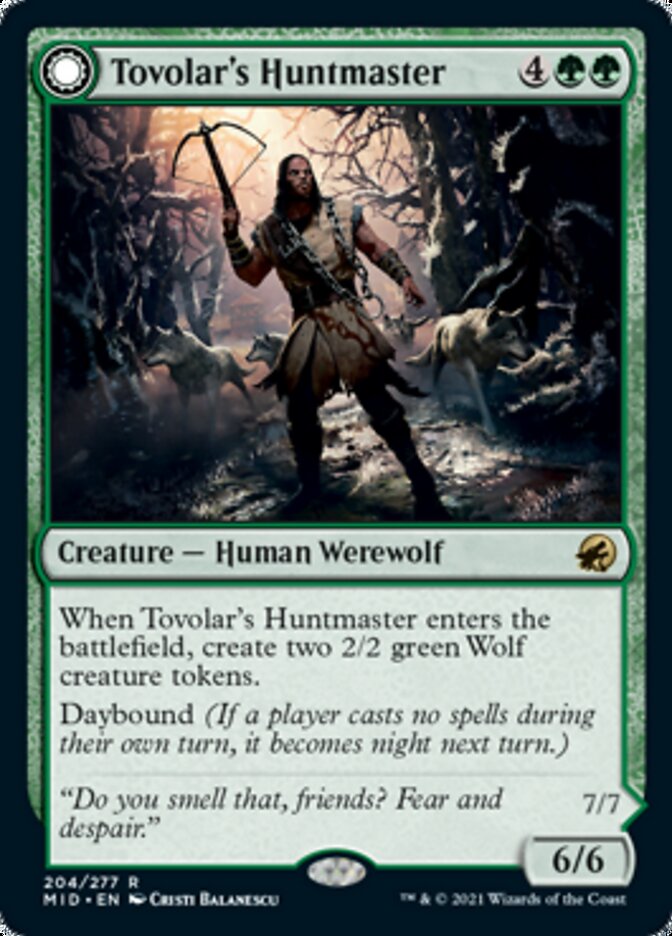 Tovolar's Huntmaster // Tovolar's Packleader [Innistrad: Midnight Hunt] Magic: The Gathering