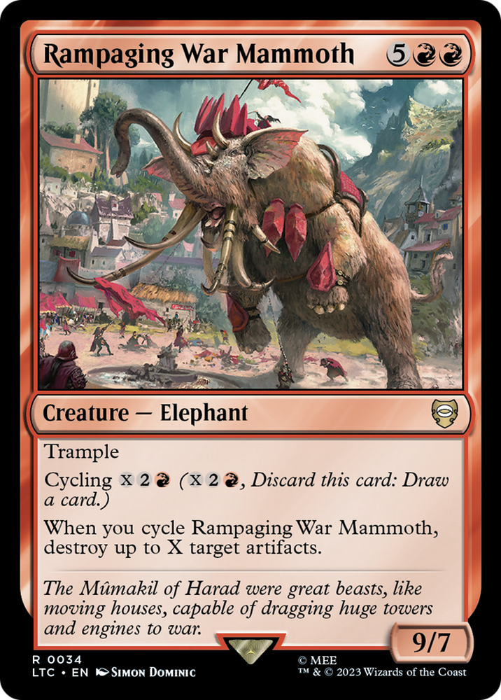 Rampaging War Mammoth [The Lord of the Rings: Tales of Middle-Earth Commander] Magic: The Gathering