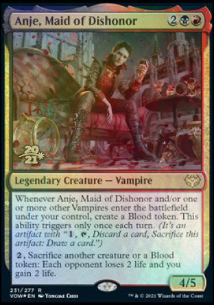 Anje, Maid of Dishonor [Innistrad: Crimson Vow Prerelease Promos] Magic: The Gathering