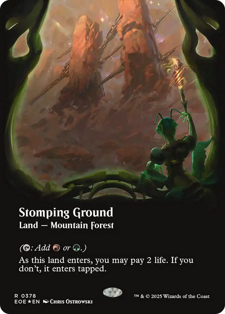 Stomping Ground (Borderless) (Galaxy Foil) [Edge of Eternities] Magic: The Gathering