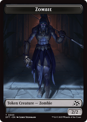Elephant // Zombie (0003) Double-Sided Token [Aetherdrift Tokens] Magic: The Gathering