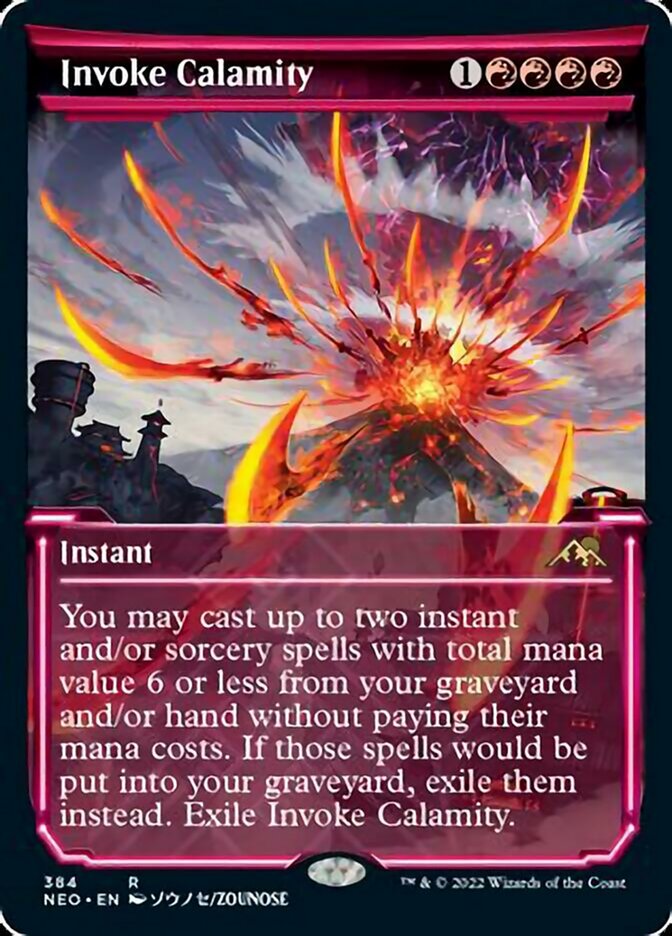 Invoke Calamity (Showcase Soft Glow) [Kamigawa: Neon Dynasty] Magic: The Gathering
