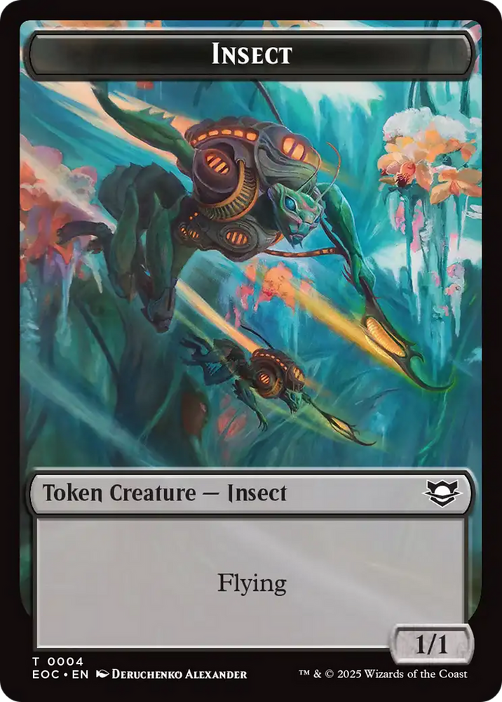 Insect // Golem (0013) Double-Sided Token [Edge of Eternities Commander Tokens] Magic: The Gathering