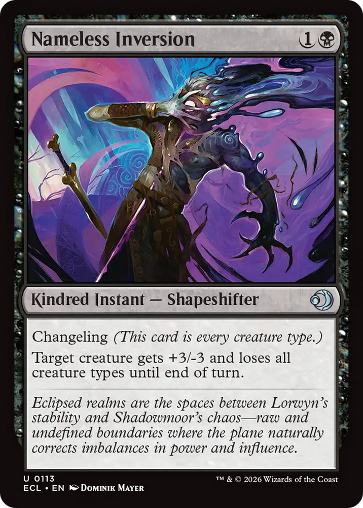 Nameless Inversion [Lorwyn Eclipsed] Magic: The Gathering