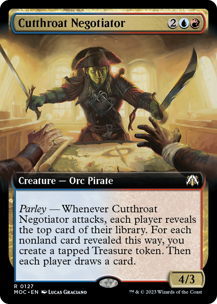 Cutthroat Negotiator (Extended Art) [March of the Machine Commander] Magic: The Gathering